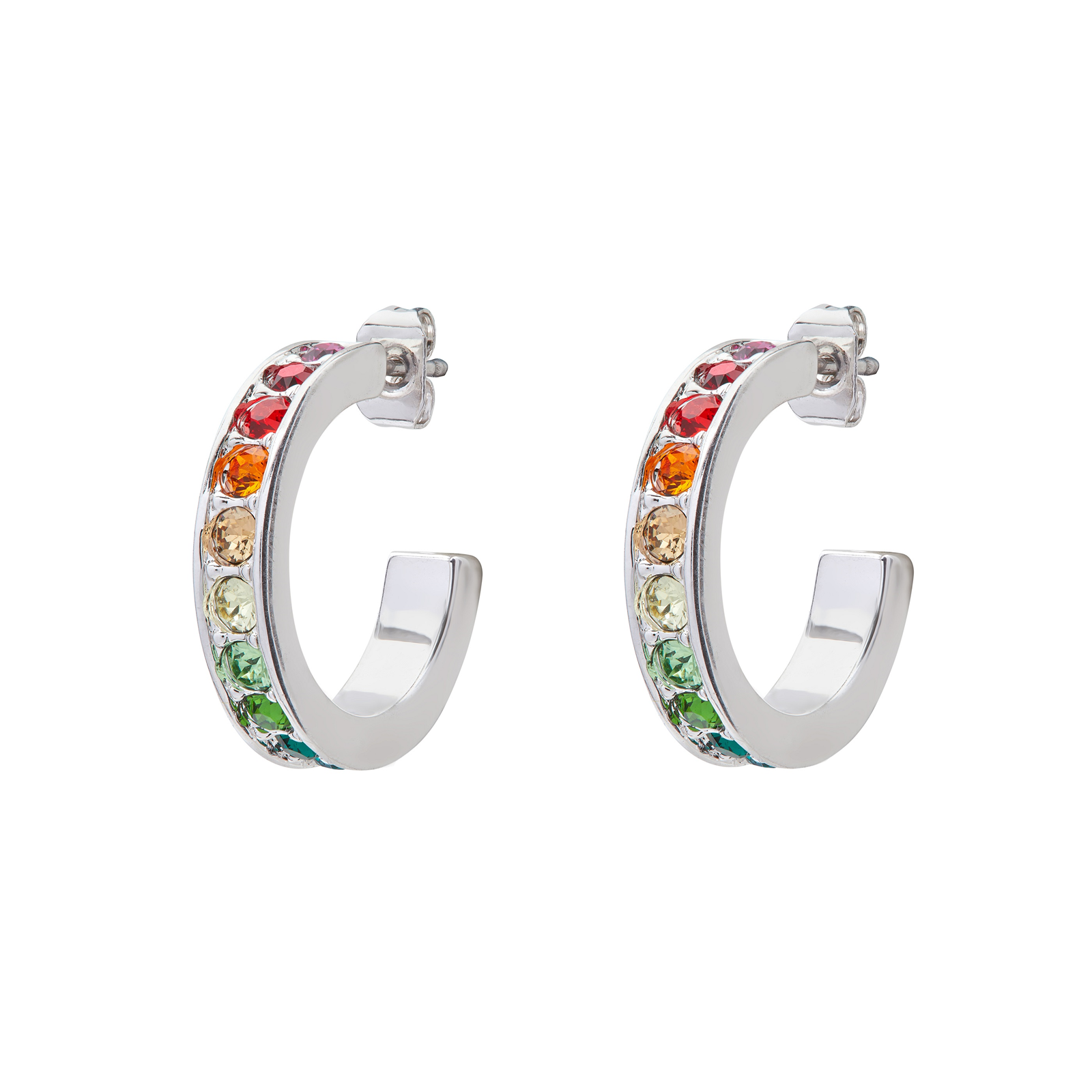 Ted Baker Reanna Silver Coloured Small Crystal Rainbow Hoop Earrings Reviews