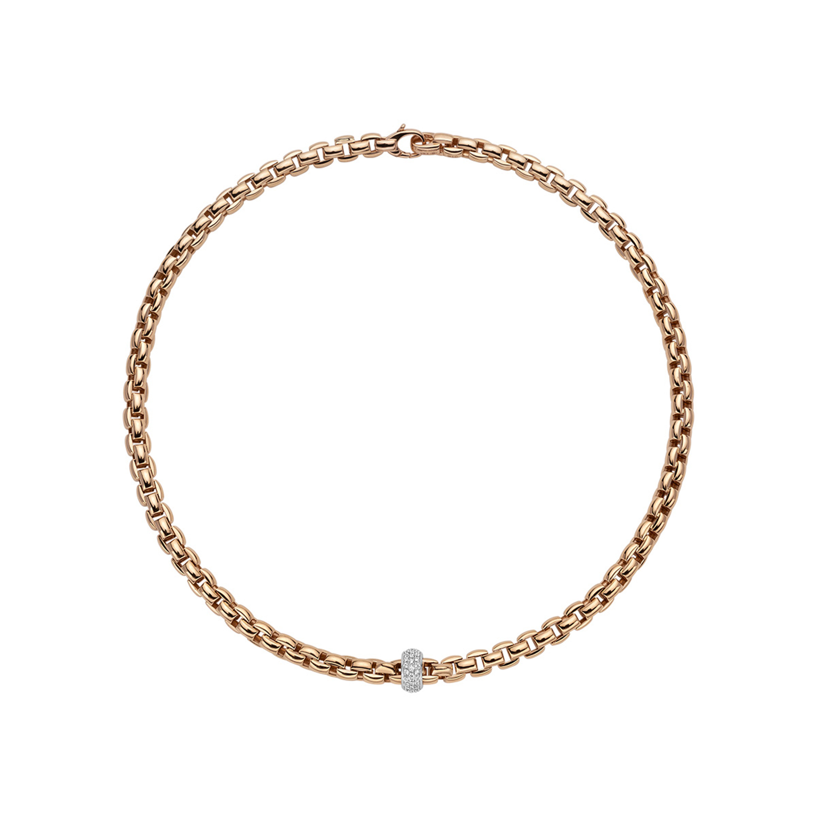 Fope 18ct Rose & White Gold EKA Necklace | Necklaces | Jewellery ...