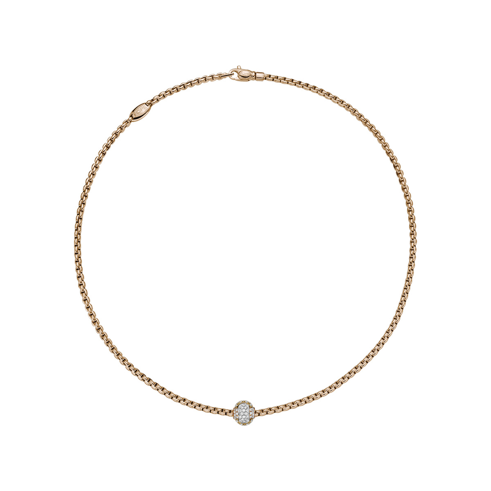 Fope 18ct Rose Gold EKA Tiny Necklace Reviews