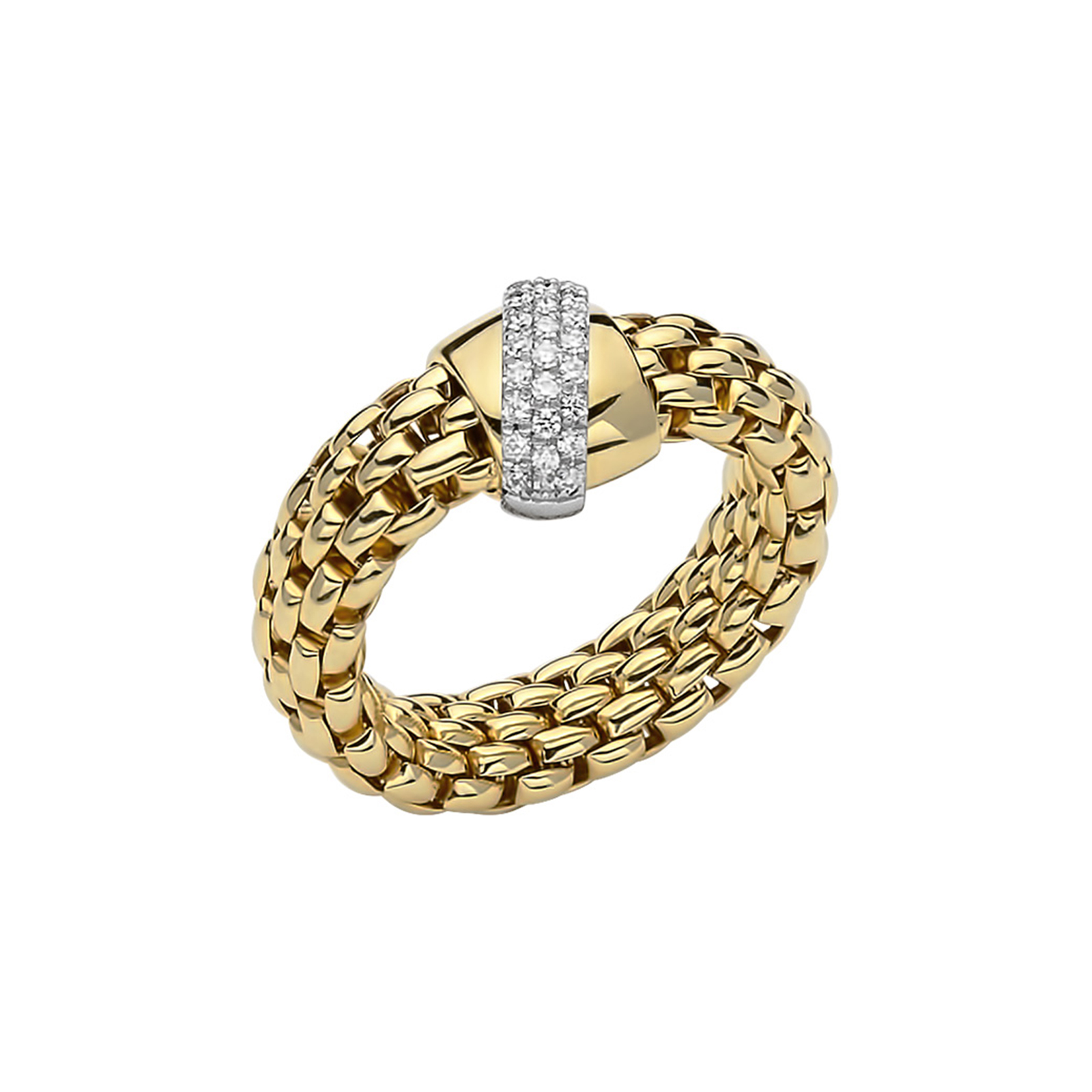 Fope 18ct Yellow & White Gold Flex'it Vendome Ring Reviews