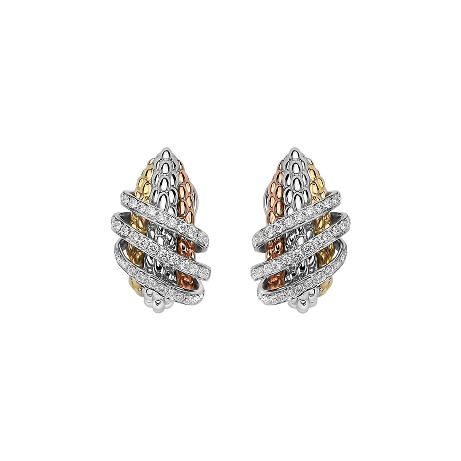 Fope 18ct Tri Colour Gold Solo MiaLuce Earrings Reviews