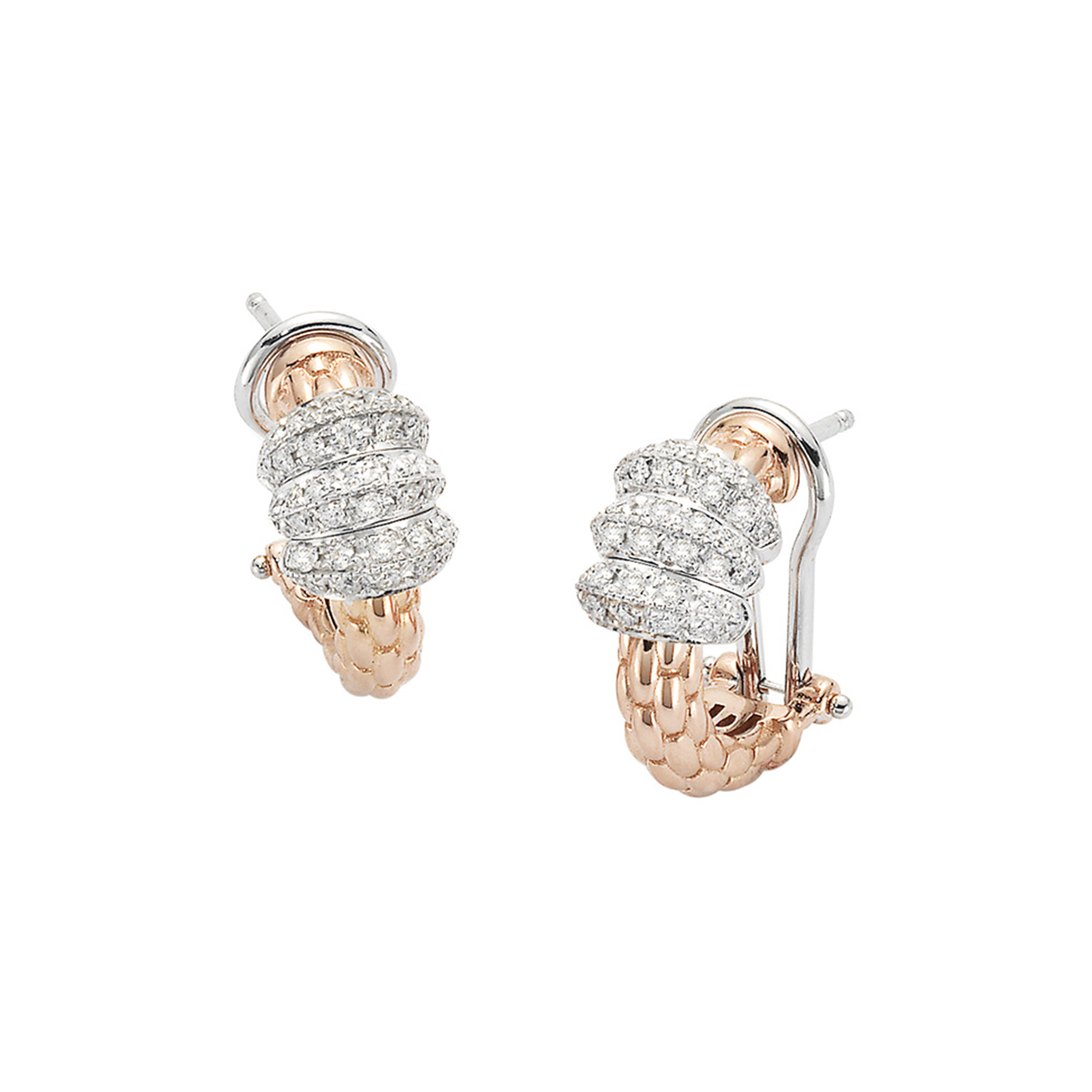 Fope 18ct Rose & White Gold Flex'it Solo Earrings Reviews