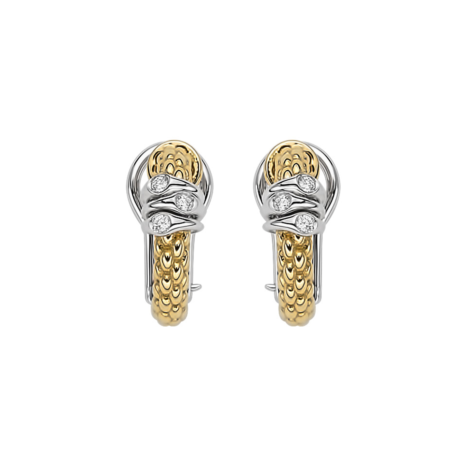 Fope 18ct Yellow & White Gold Flex'it Prima Earrings Reviews