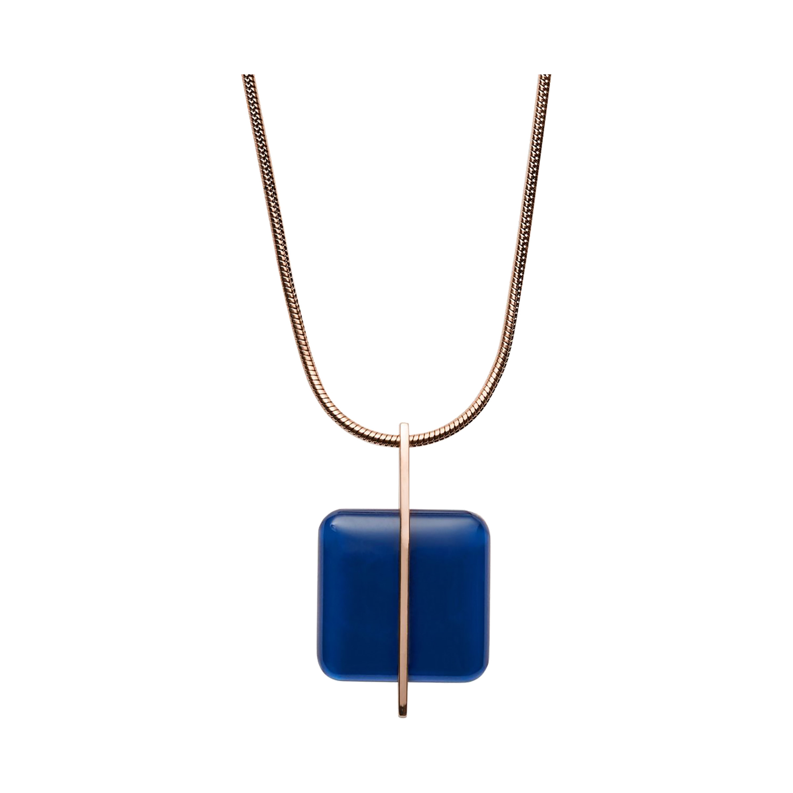 Skagen Blue Sea Glass Rose-Gold-Tone Necklace Reviews