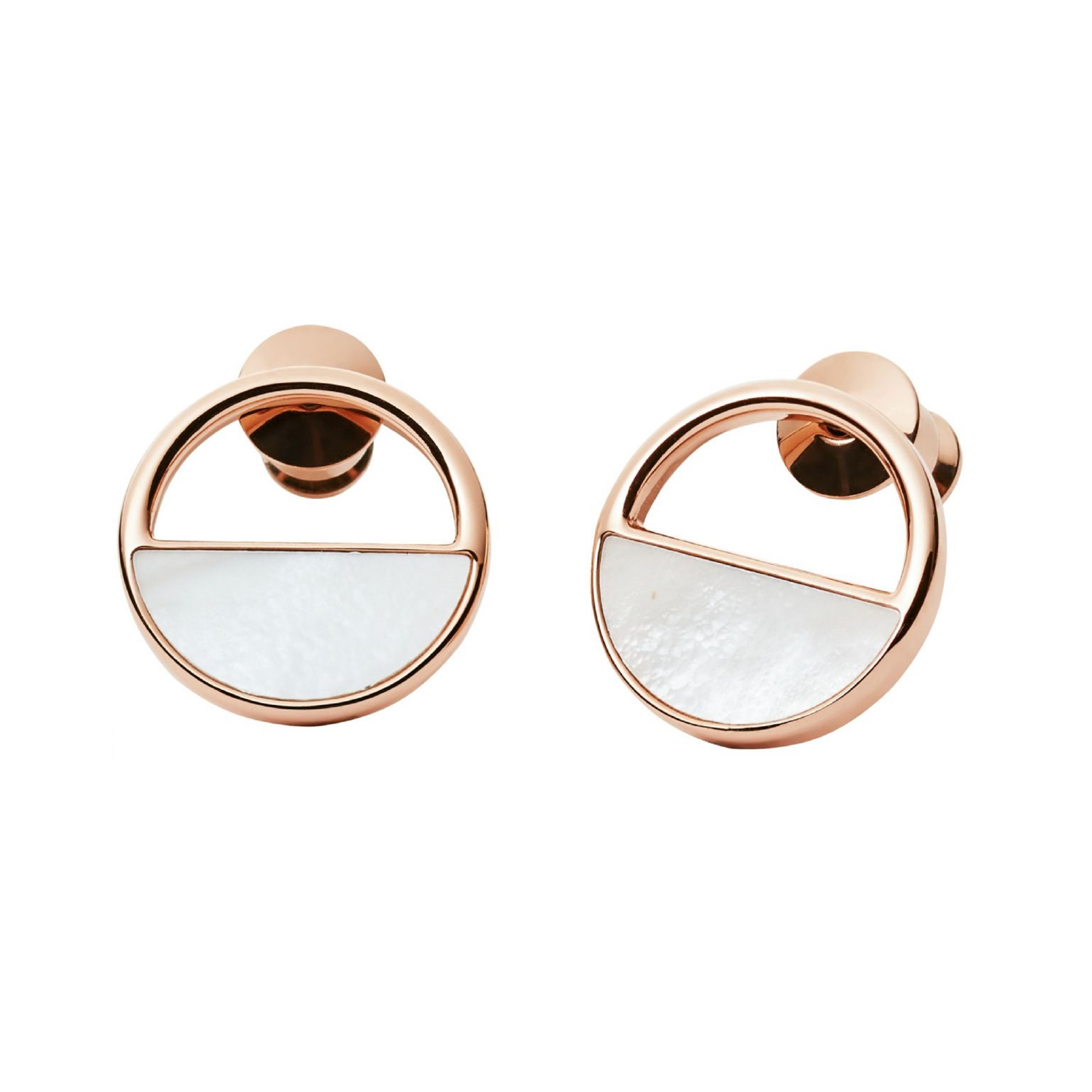 Skagen Agnethe Rose-Gold-Tone and Mother-of-Pearl Stud Earrings Reviews