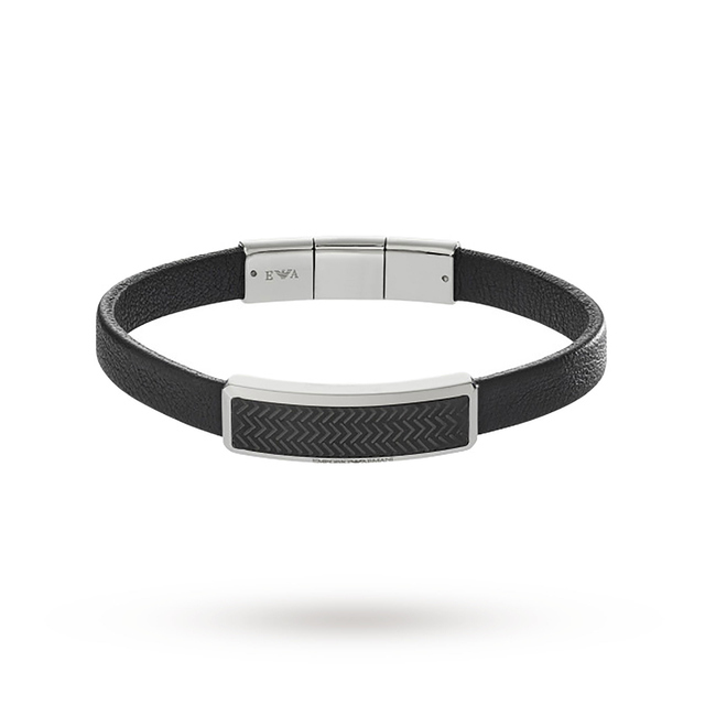 armani mens leather bracelet