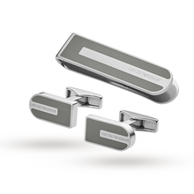 armani tie clip and cufflink set