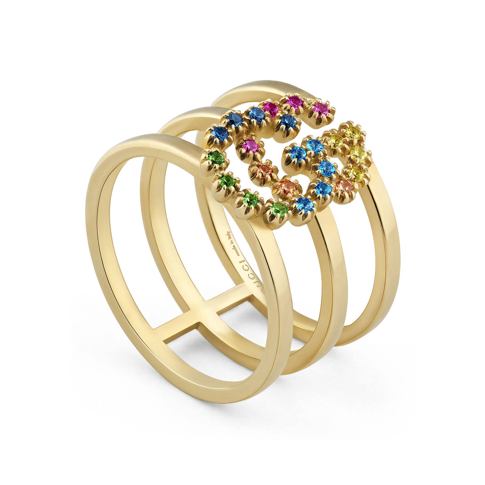 Gucci Running G 18ct Yellow Gold Multicolour Ring Reviews