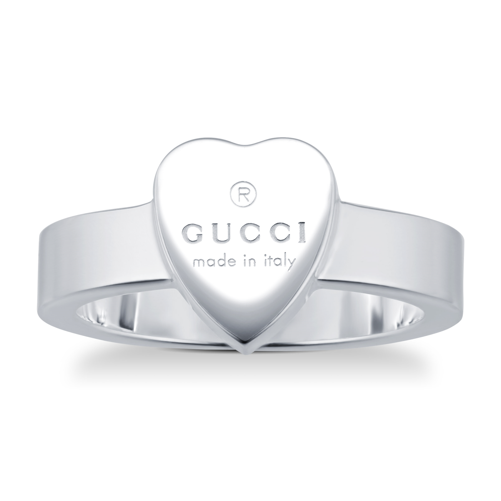 Gucci Trademark Silver Heart Ring Rings Jewellery Goldsmiths