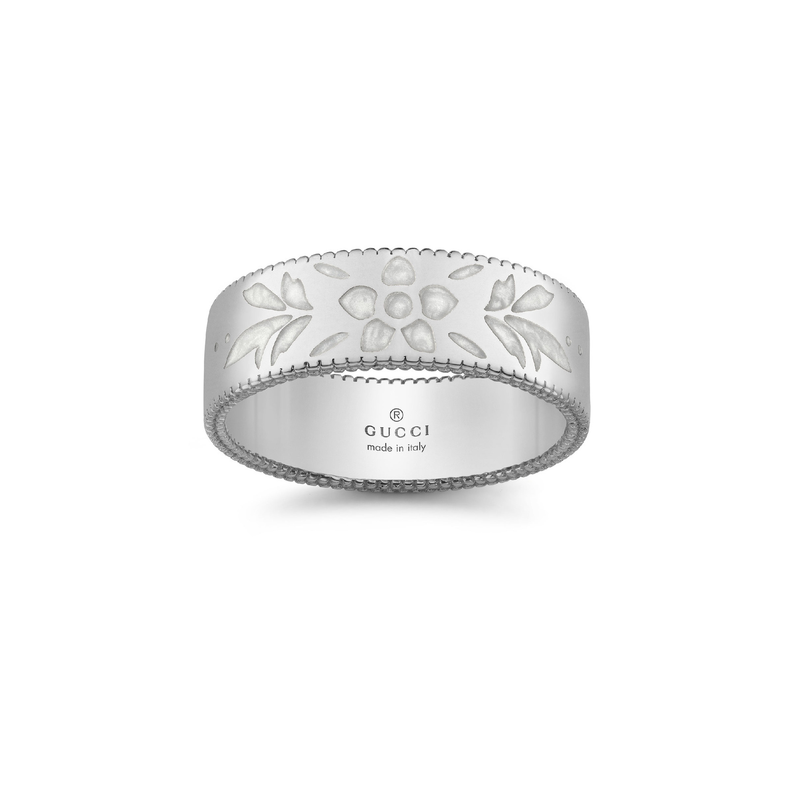 Gucci Icon 18ct White Gold Enamel 6mm Ring Reviews