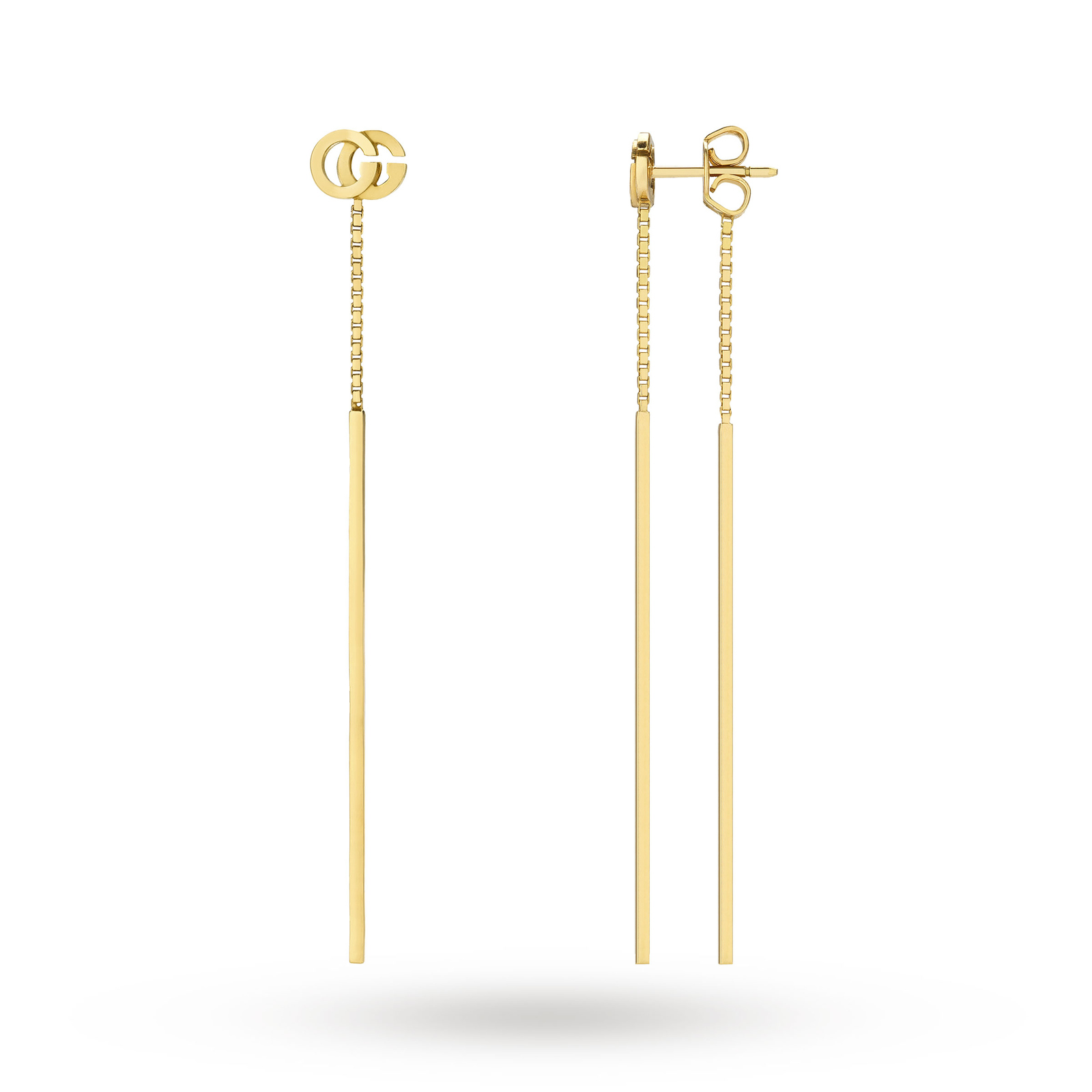 Gucci Running G Drop Earrings In 18ct Yellow Gold Gucci Running G Drop Earrings In 18ct Yellow Gold