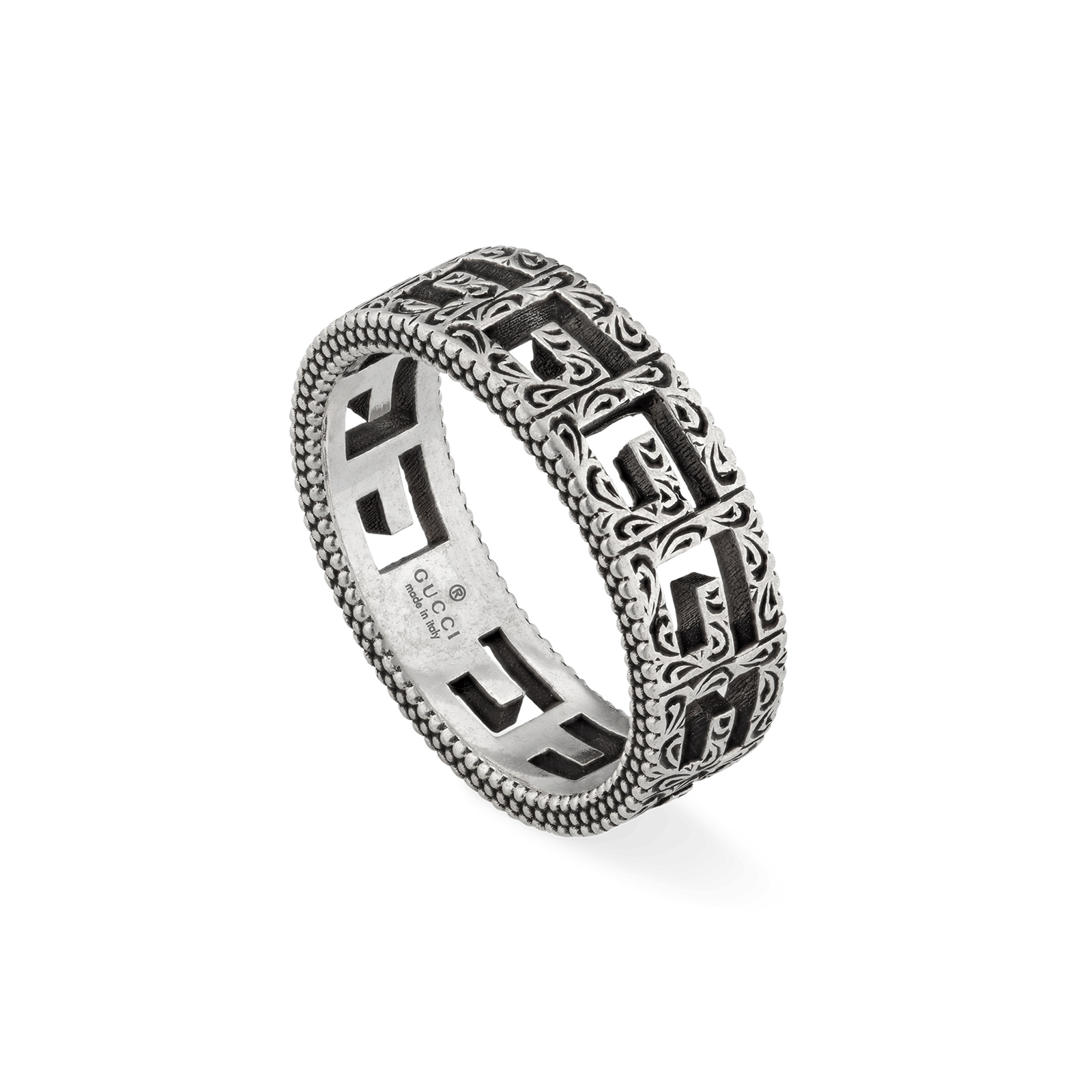 Gucci Silver Ring with Square G | Rings 