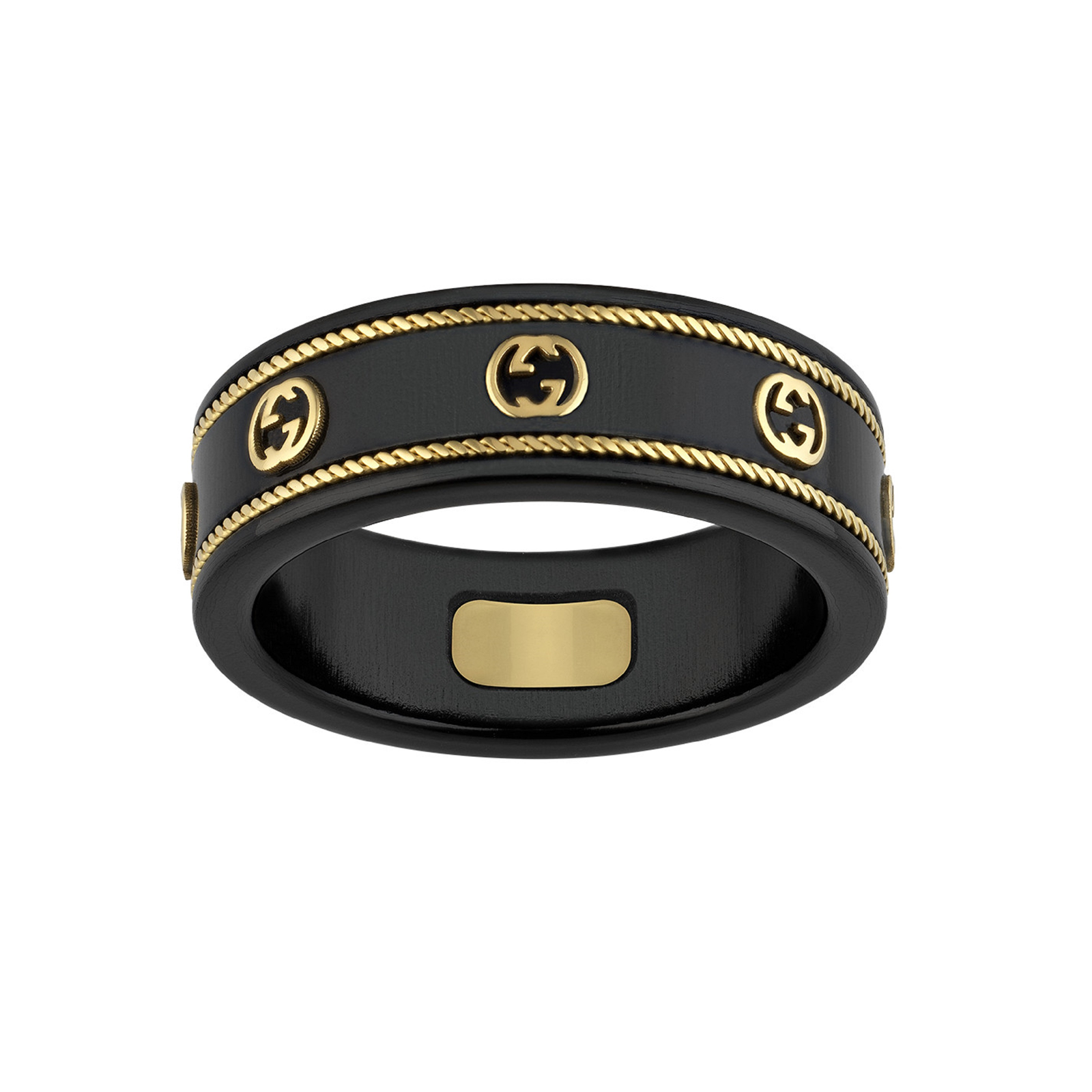Gucci Icon 18ct Yellow Gold Interlocking G Ring | Rings | Jewellery