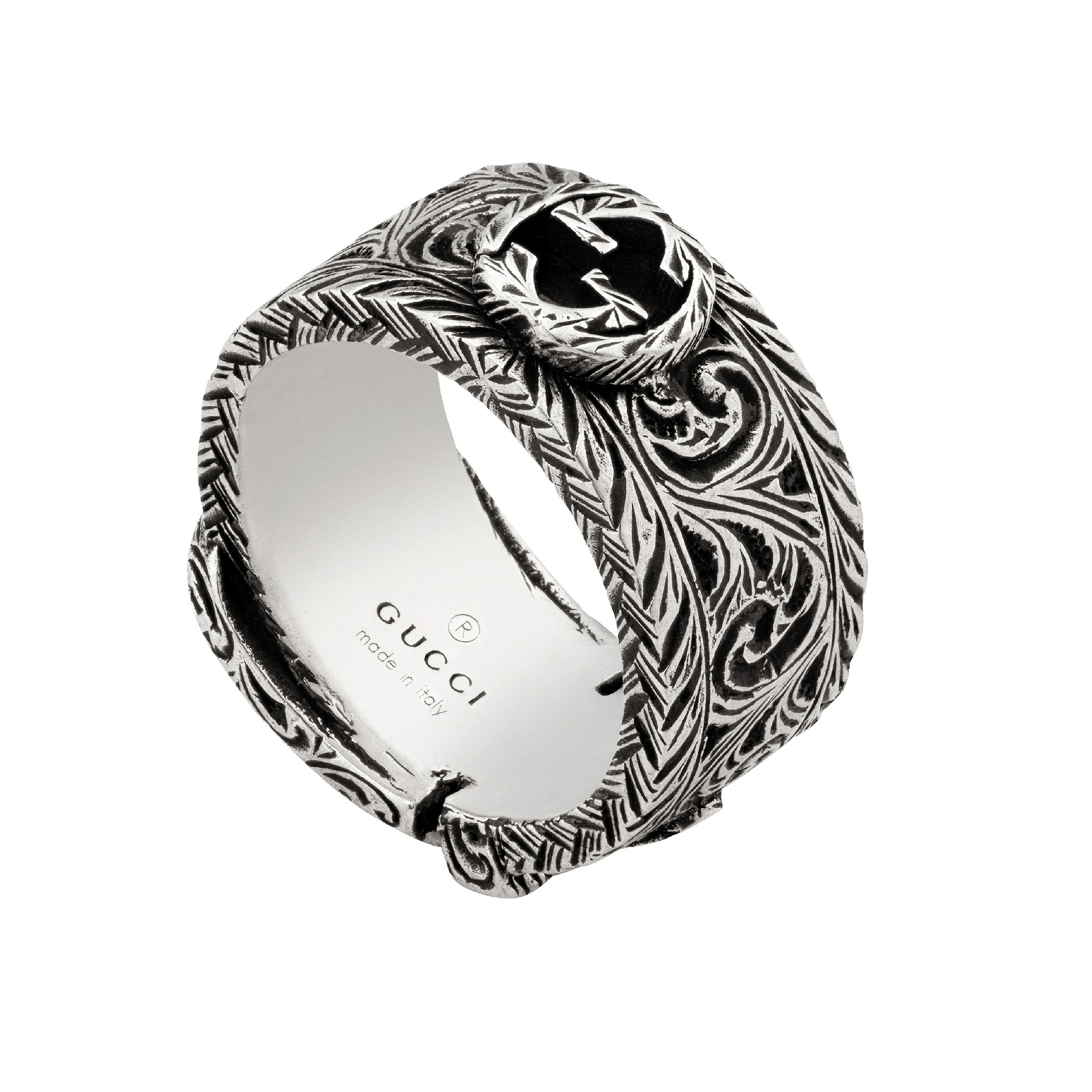 gucci gatto sterling silver ring