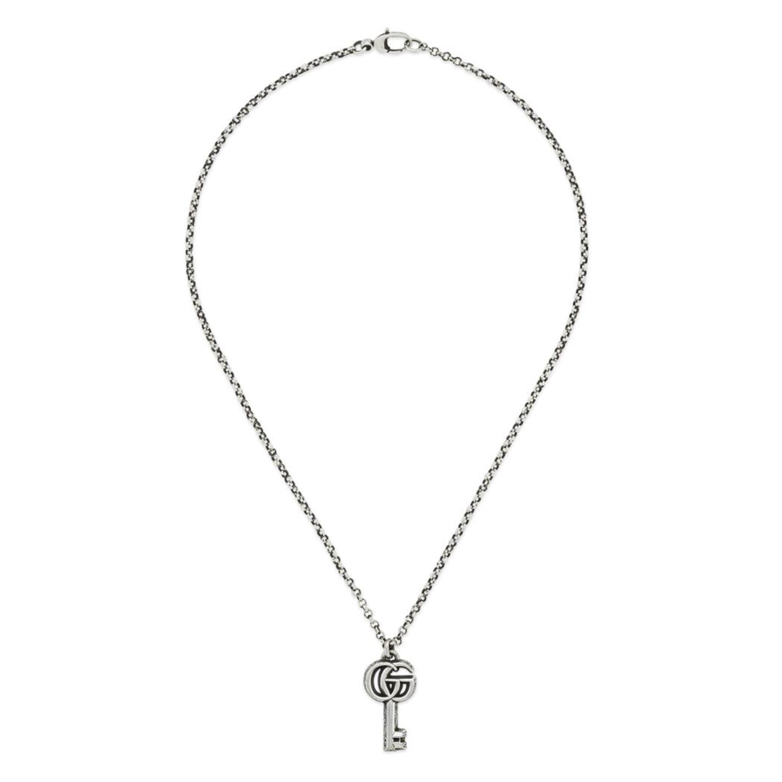 Gucci Silver GG Marmont 50cm Key Necklace | Gucci | Brands | Goldsmiths