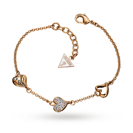 Guess Triple Heart Bracelet Brands Boutique Goldsmiths Guess Triple Heart Bracelet