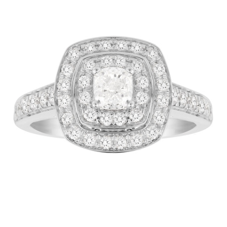 Cushion Cut Engagement Rings Diamond Solitaire Halo Multi