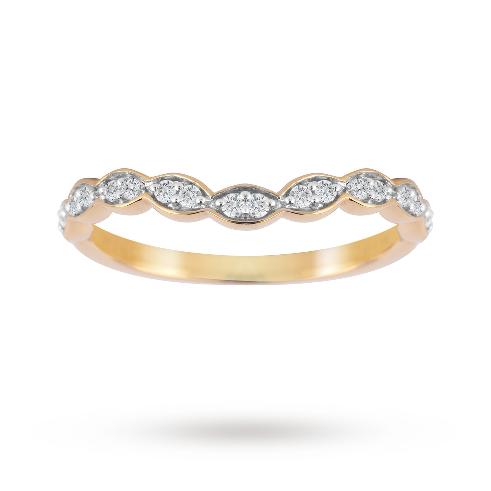 Jenny Packham 18ct Yellow Gold 0.15cttw Dip Band Ring Reviews