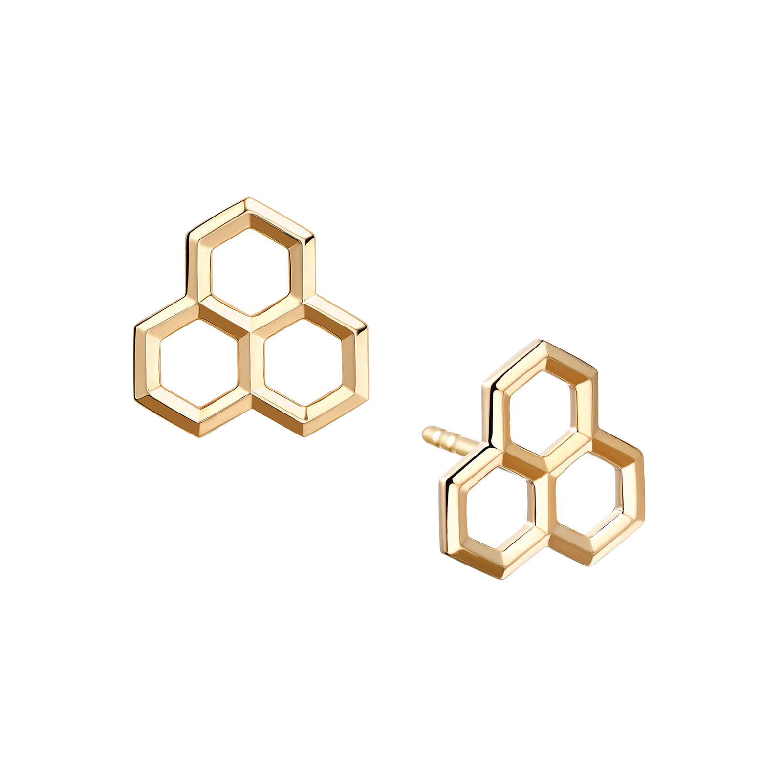 Birks Bee Chic Yellow Gold Hexagons Stud Earrings Reviews