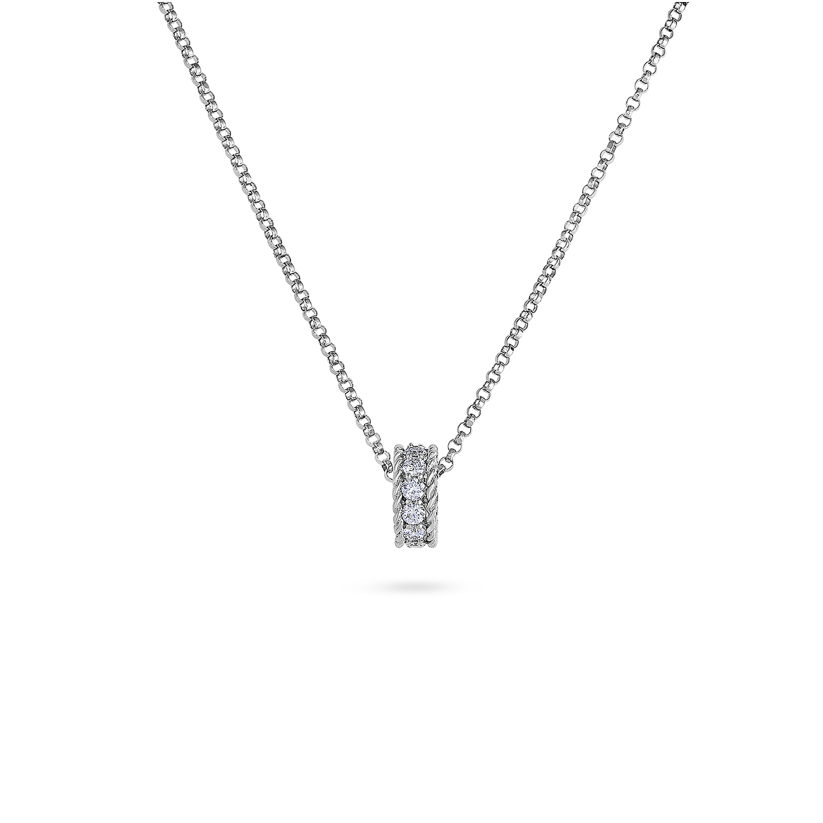 Roberto Coin Symphony 18ct White Gold 0.156ct Diamond Bead Pendant Reviews