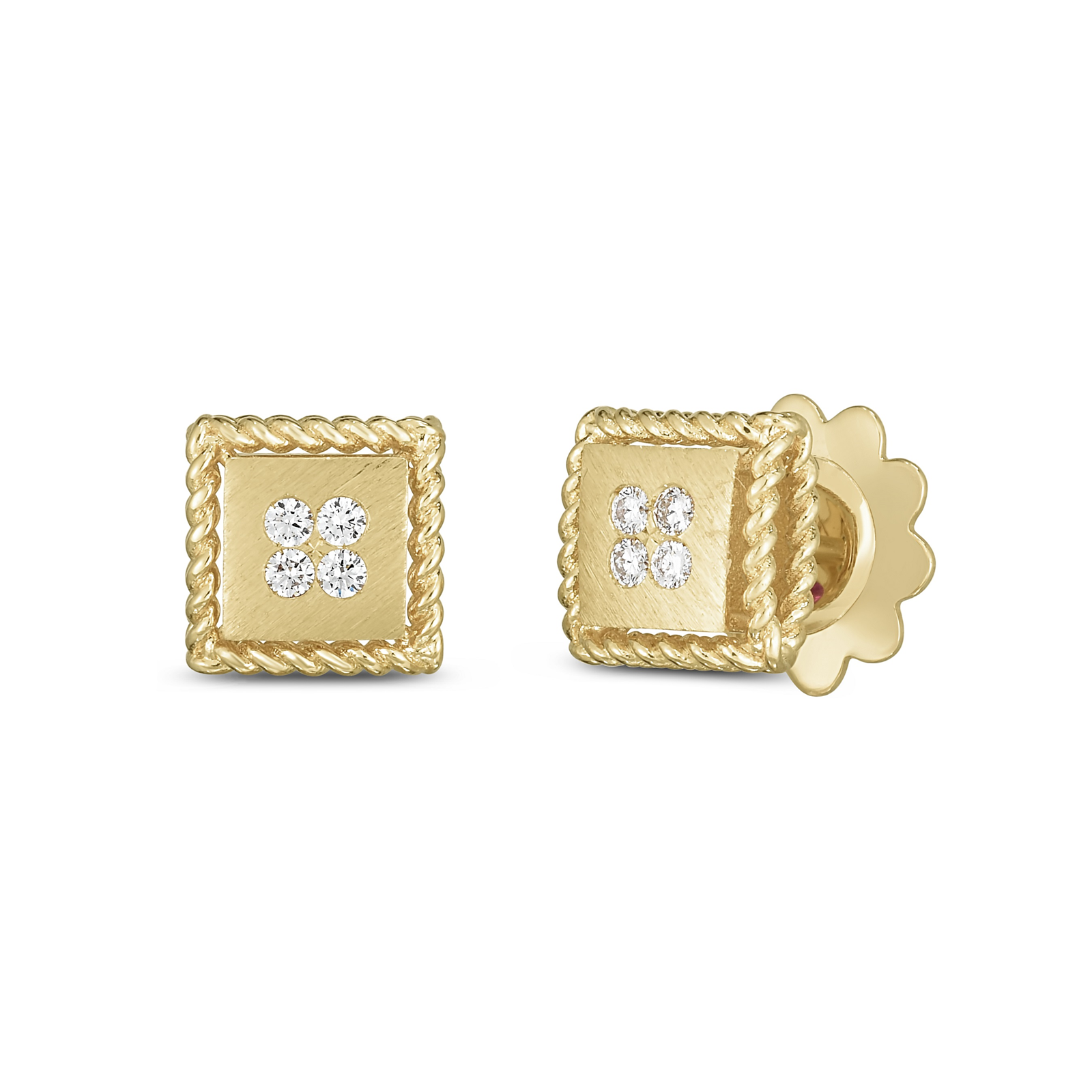 Roberto Coin Palazzo Ducale 18ct Yellow Gold Diamond Stud Earrings Reviews