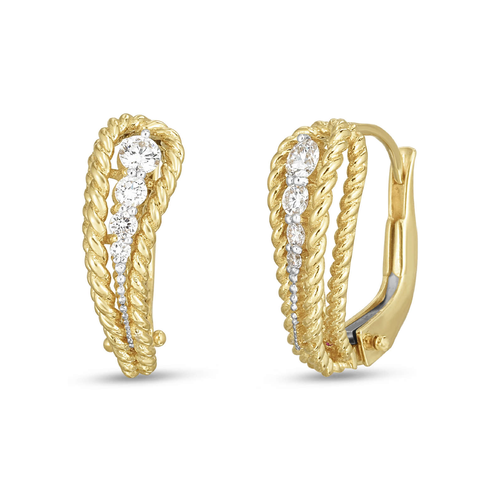 Roberto Coin New Barocco 18ct Yellow Gold Diamond Earrings Reviews