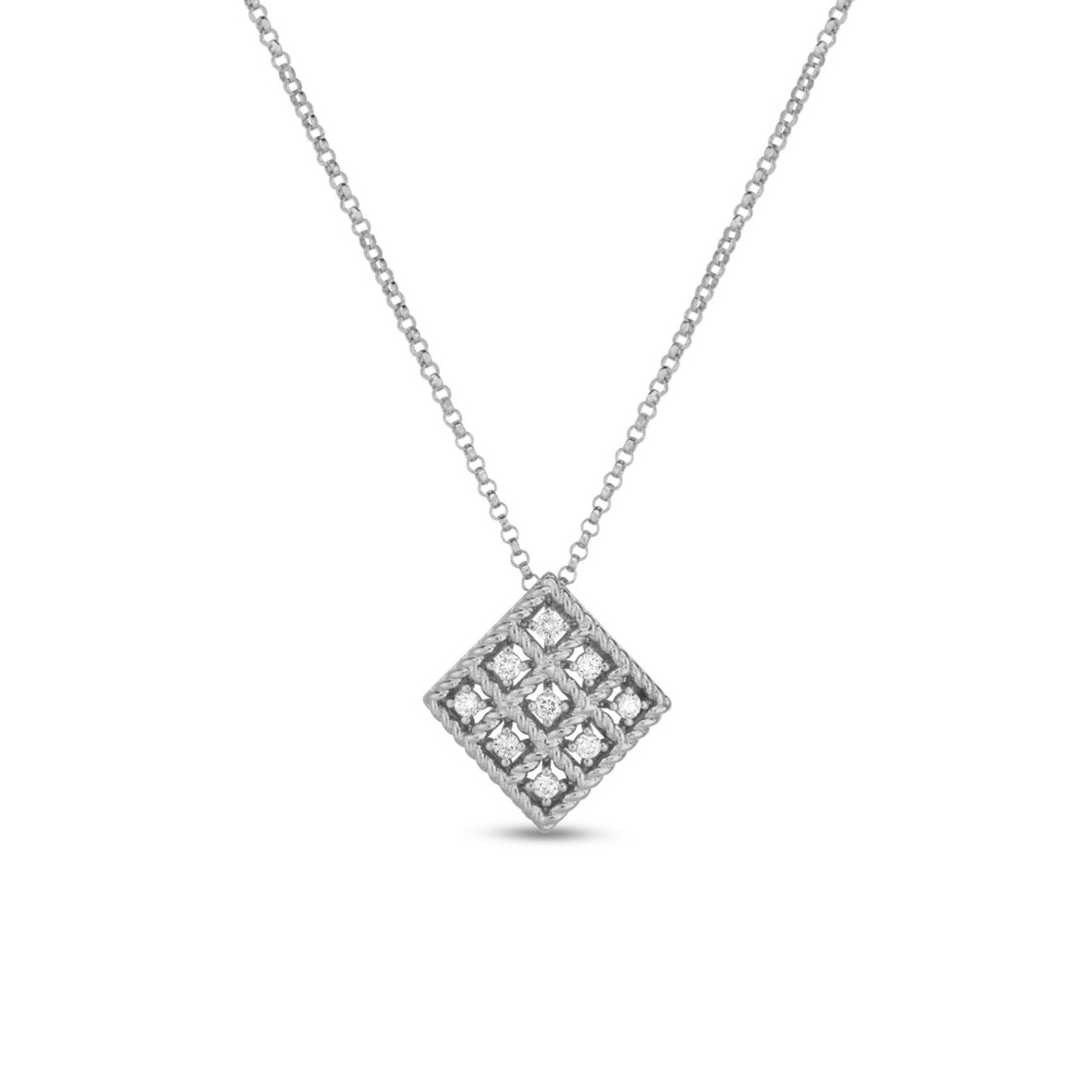 Roberto Coin 18ct White Gold Diamond Roman Barocca Pendant Reviews