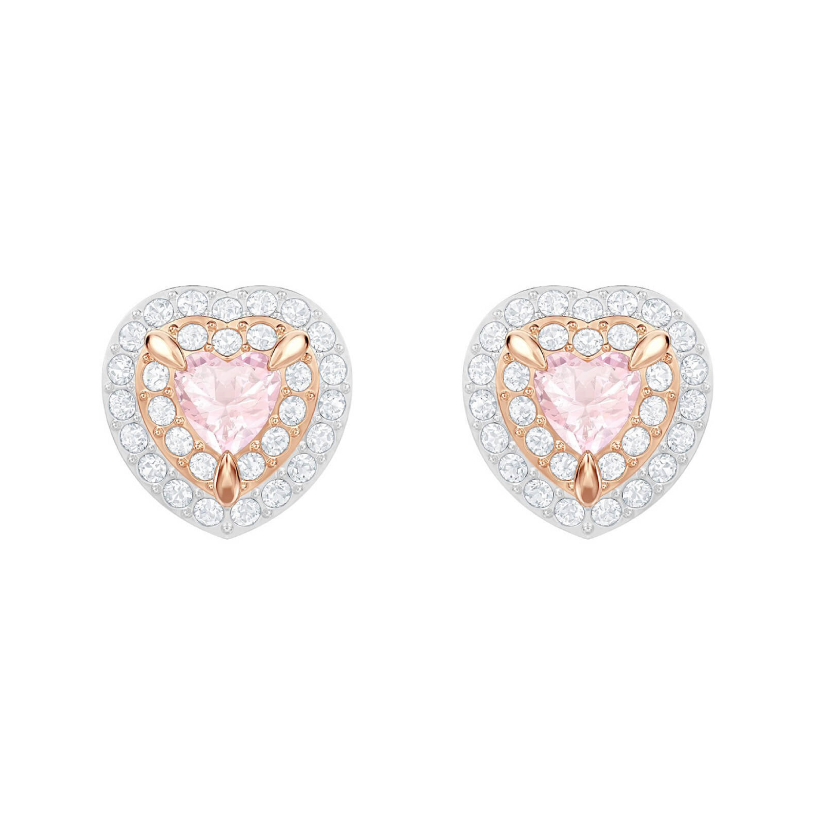 Swarovski One Heart Rose Gold Stud Earrings Swarovski One Heart Rose Gold Stud Earrings