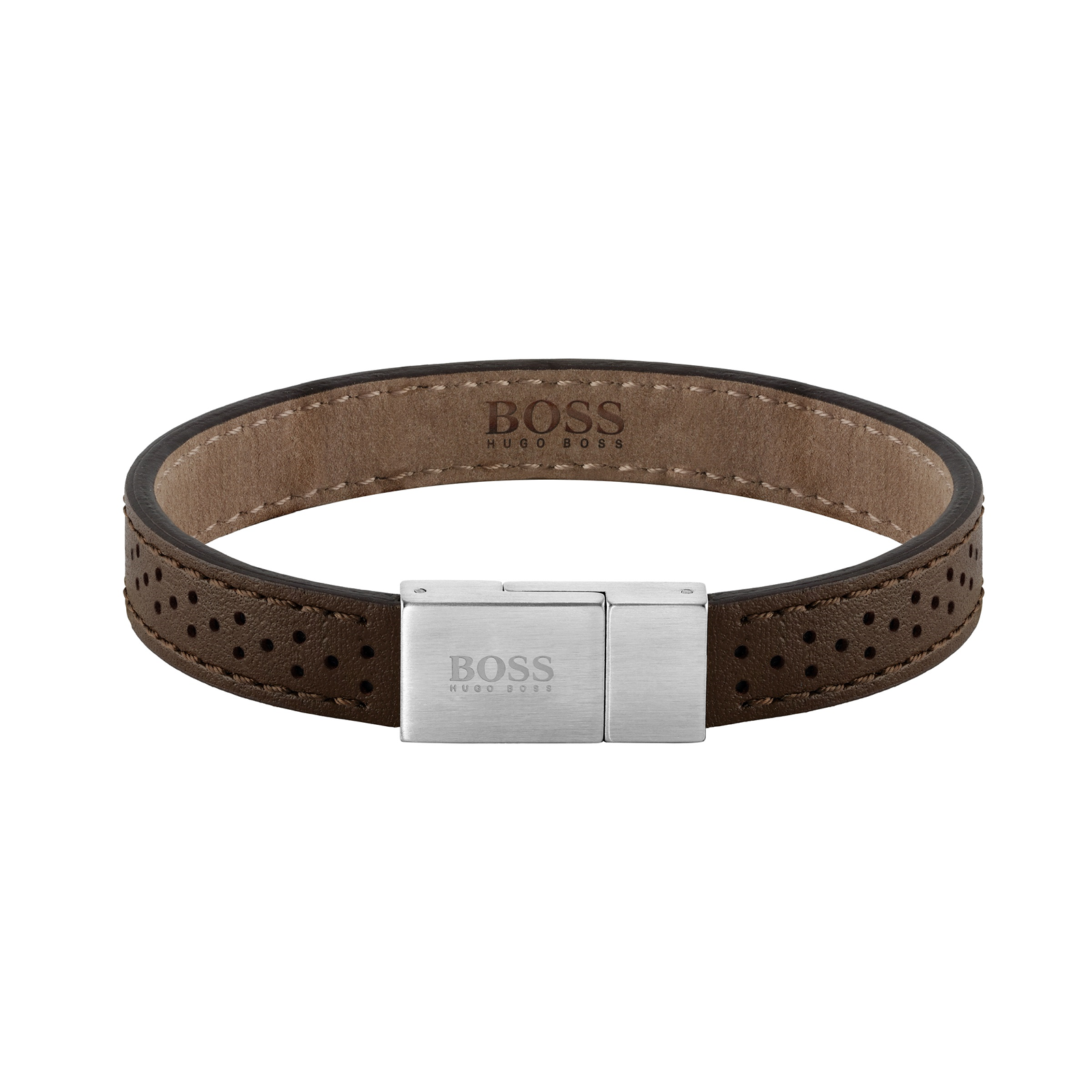 BOSS Leather Essentials Brown Stainless Steel Bracelet Review