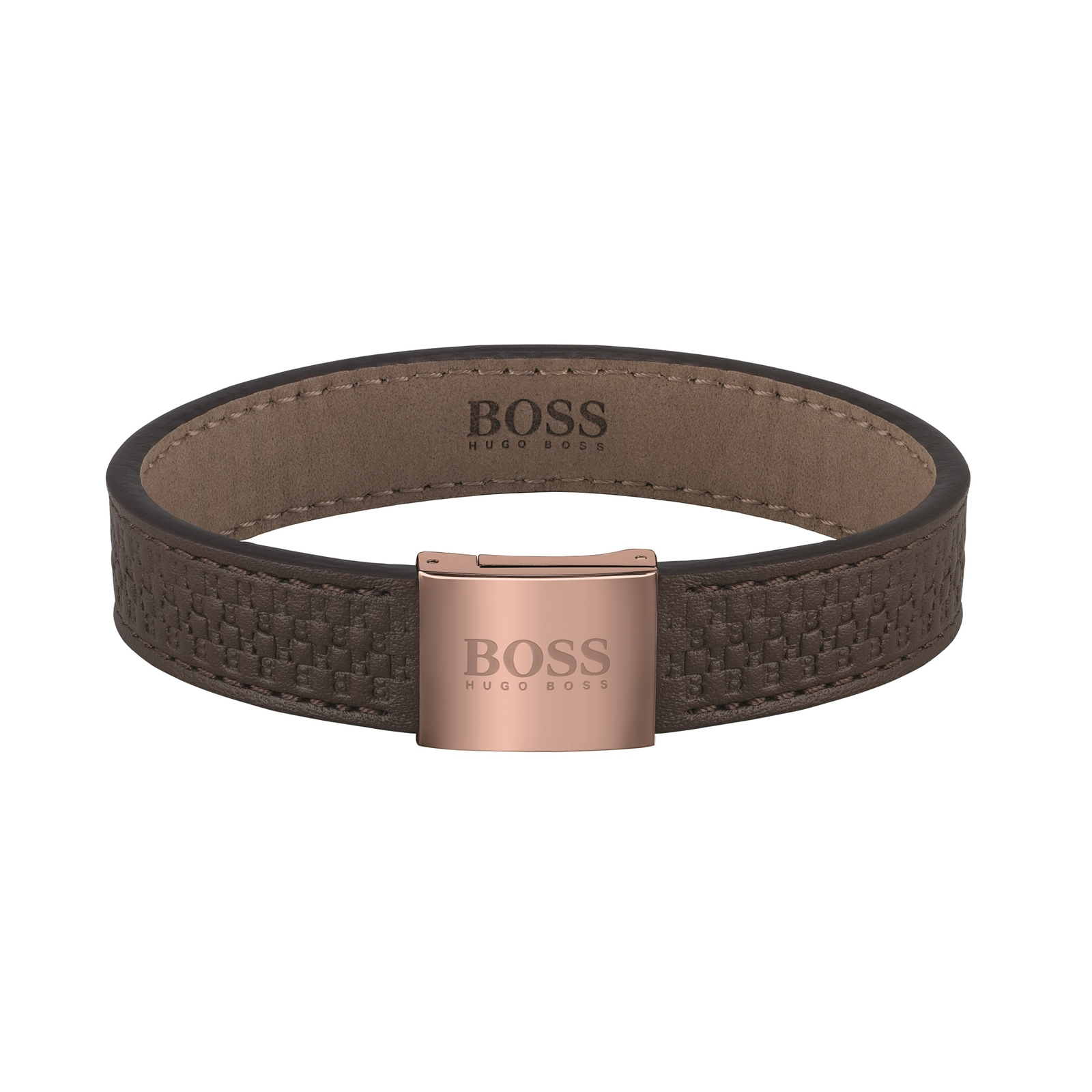 BOSS Monogram Brown Leather & Stainless Steel Bracelet Review