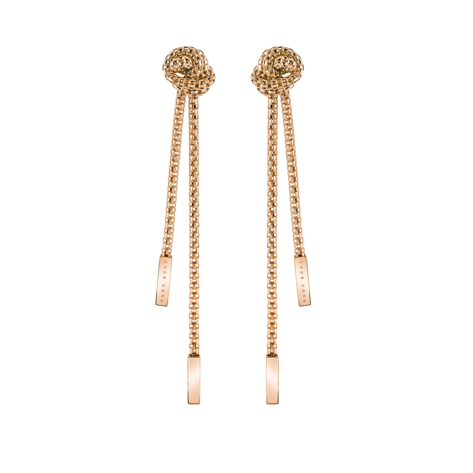 BOSS Rosette Rose Gold Coloured Drop Earrings Reviews