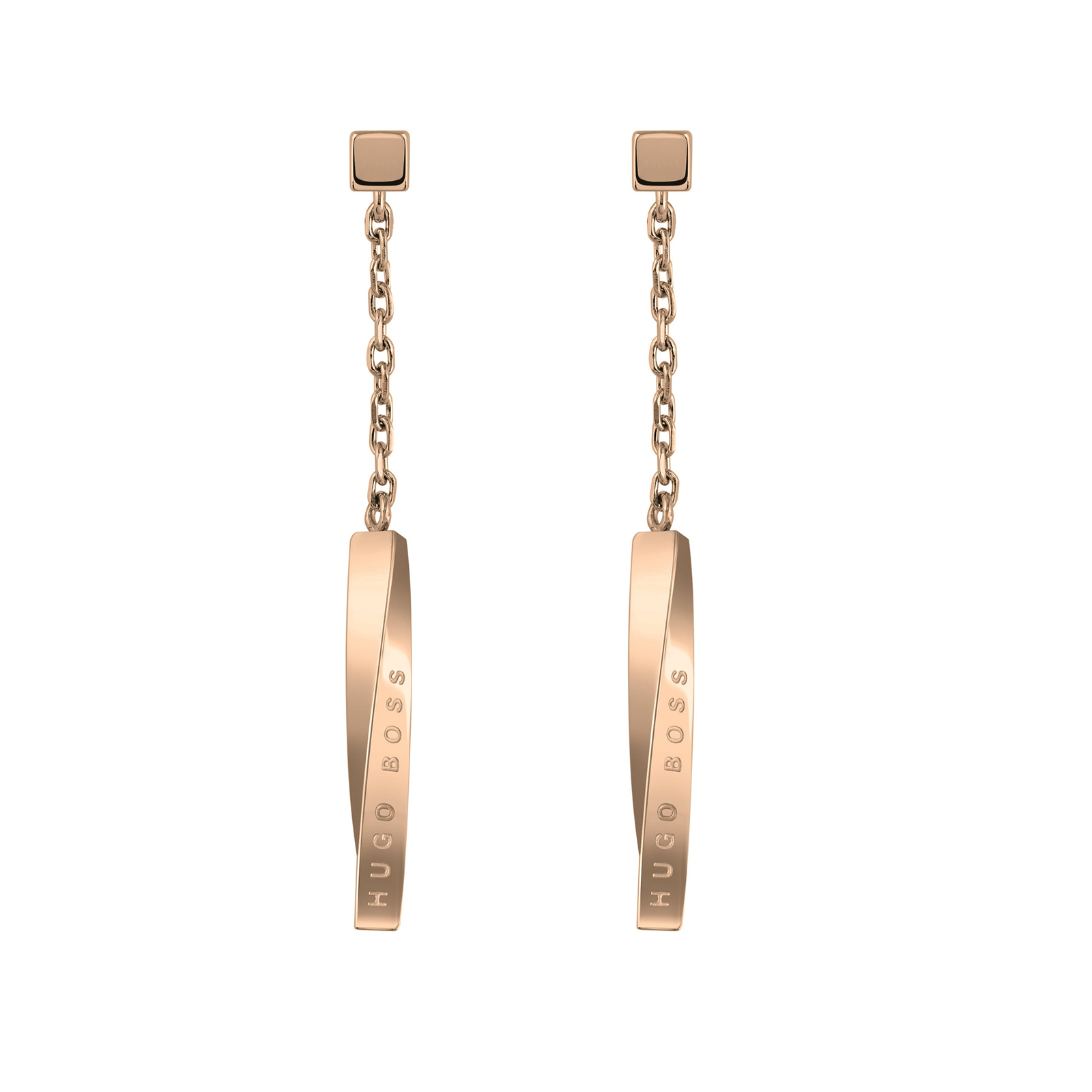 BOSS Signature Rose Gold Coloured Drop Earrings Reviews